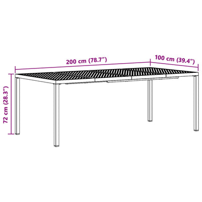 vidaXL Outdoor Furniture Set 9 pcs Anthracite Steel
