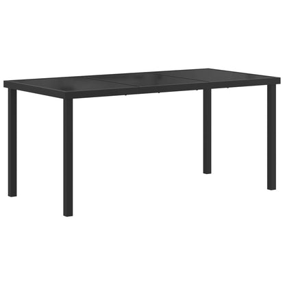 vidaXL Outdoor Furniture Set 5 pcs Black and Anthracite Textilene