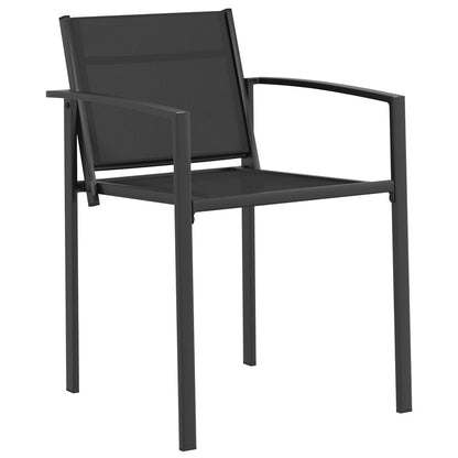 vidaXL Outdoor Furniture Set 9 pcs Black and Anthracite Textilene