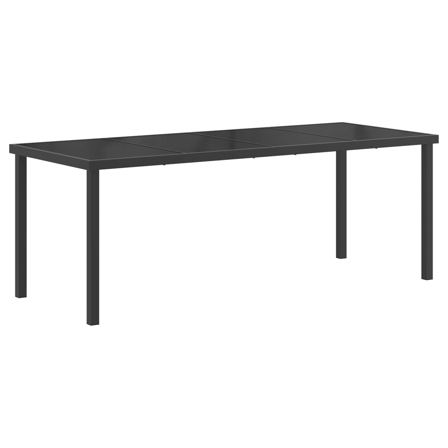 vidaXL Outdoor Furniture Set 9 pcs Black and Anthracite Textilene