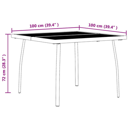 vidaXL Outdoor Furniture Set Folding 5 pcs Anthracite Iron and Steel