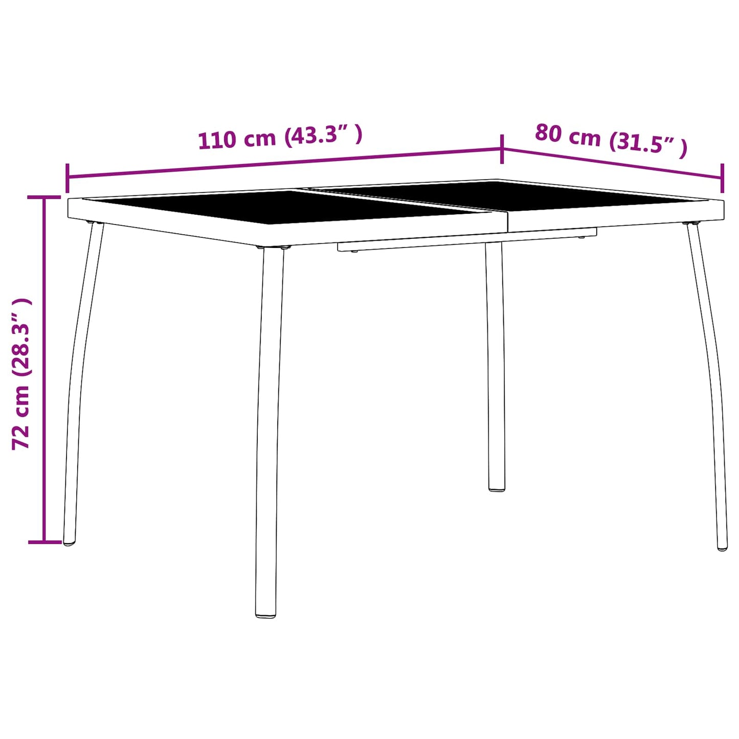 vidaXL Outdoor Furniture Set Folding 5 pcs Anthracite Iron and Steel