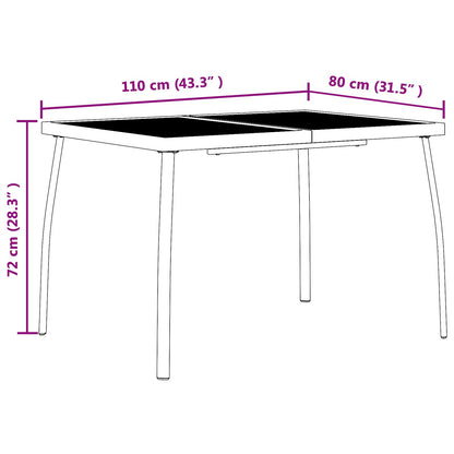 vidaXL Outdoor Furniture Set Folding 5 pcs Anthracite Iron and Steel