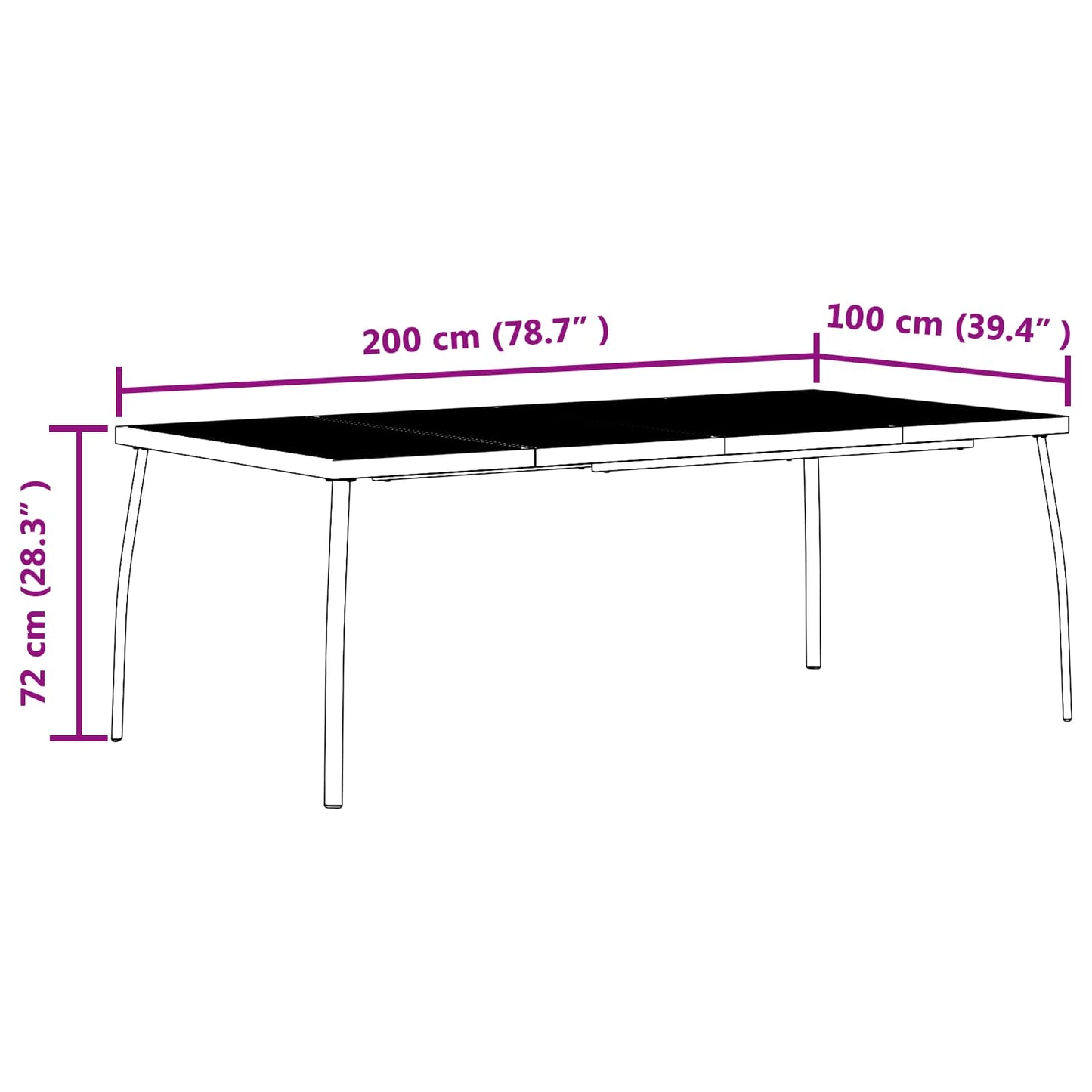 vidaXL Outdoor Furniture Set Folding 9 pcs Anthracite Iron and Steel