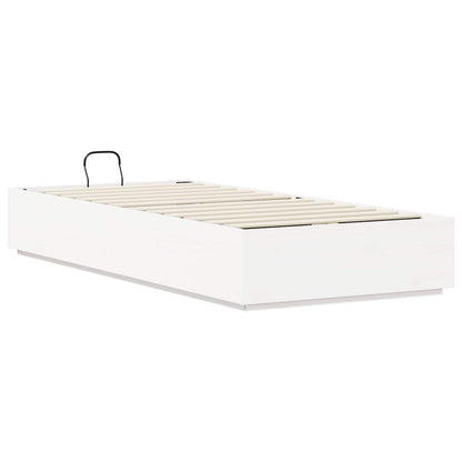 vidaXL Ottoman Bed Frame White 75 x 190 cm Solid Pine Wood