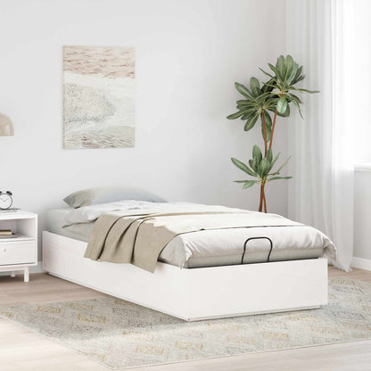 vidaXL Ottoman Bed Frame White 90 x 190 cm Solid Pine Wood