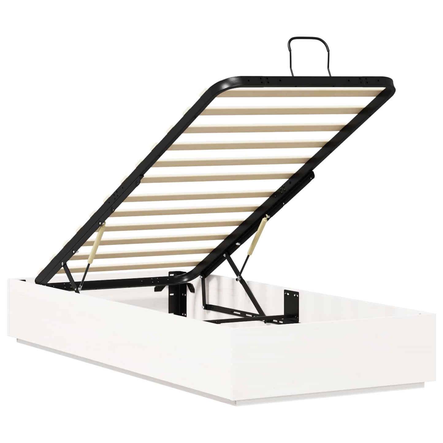 vidaXL Ottoman Bed Frame White 90 x 190 cm Solid Pine Wood