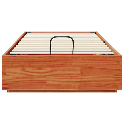 vidaXL Ottoman Bed Frame Wax Brown 90 x 190 cm Solid Pine Wood