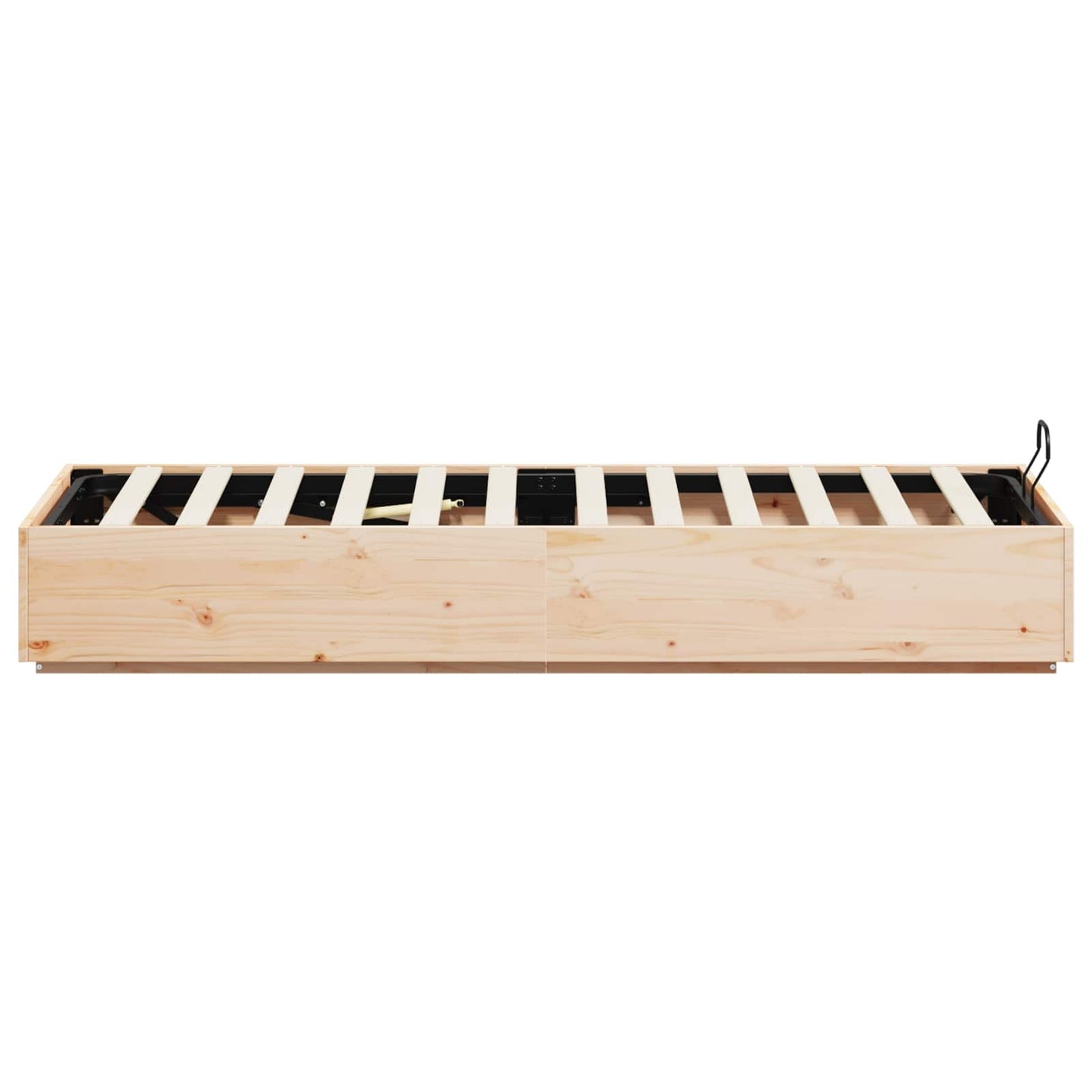 vidaXL Ottoman Bed Frame Natural 90 x 200 cm Solid Pine Wood