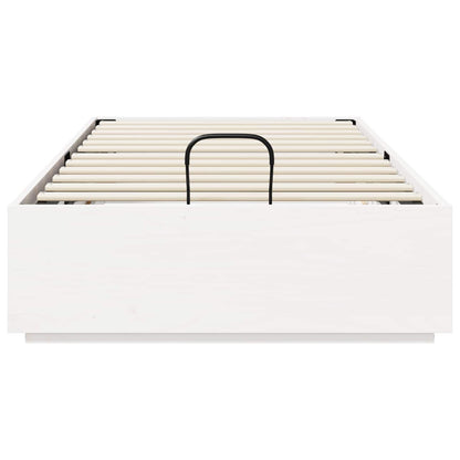 vidaXL Ottoman Bed Frame White 90 x 200 cm Solid Pine Wood