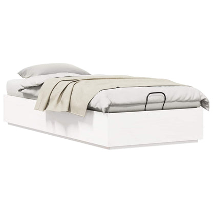 vidaXL Ottoman Bed Frame White 90 x 200 cm Solid Pine Wood