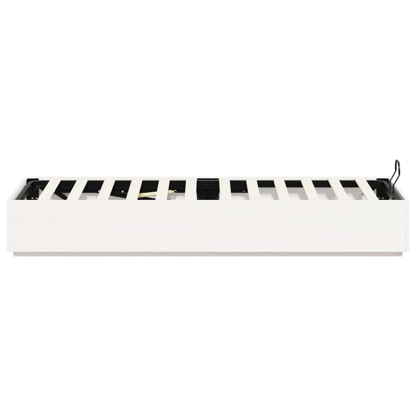 vidaXL Ottoman Bed Frame White 100 x 200 cm Solid Pine Wood
