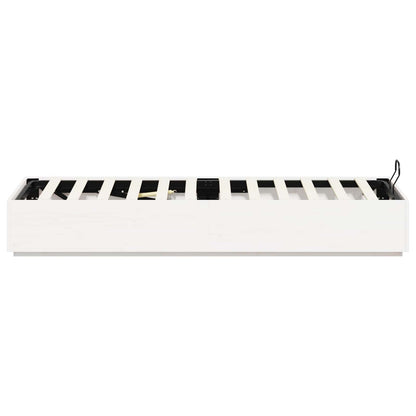 vidaXL Ottoman Bed Frame White 100 x 200 cm Solid Pine Wood