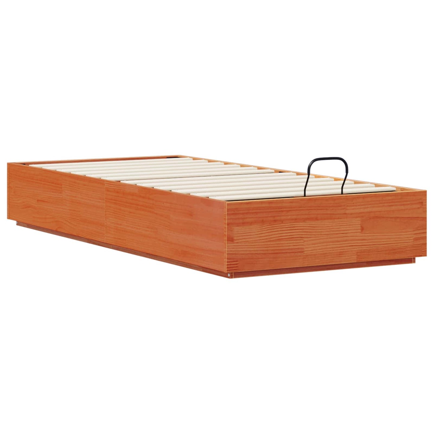 vidaXL Ottoman Bed Frame Wax Brown 100 x 200 cm Solid Pine Wood