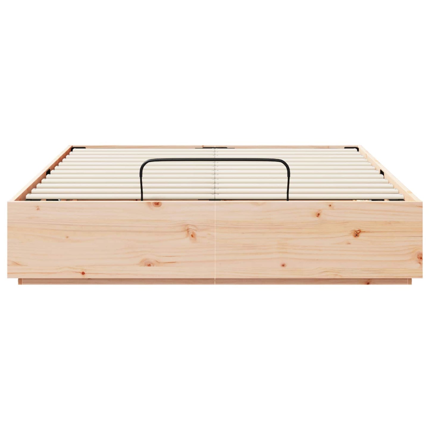 vidaXL Ottoman Bed Frame Natural 120 x 190 cm Solid Pine Wood
