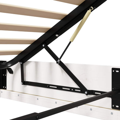 vidaXL Ottoman Bed Frame White 120 x 190 cm Solid Pine Wood
