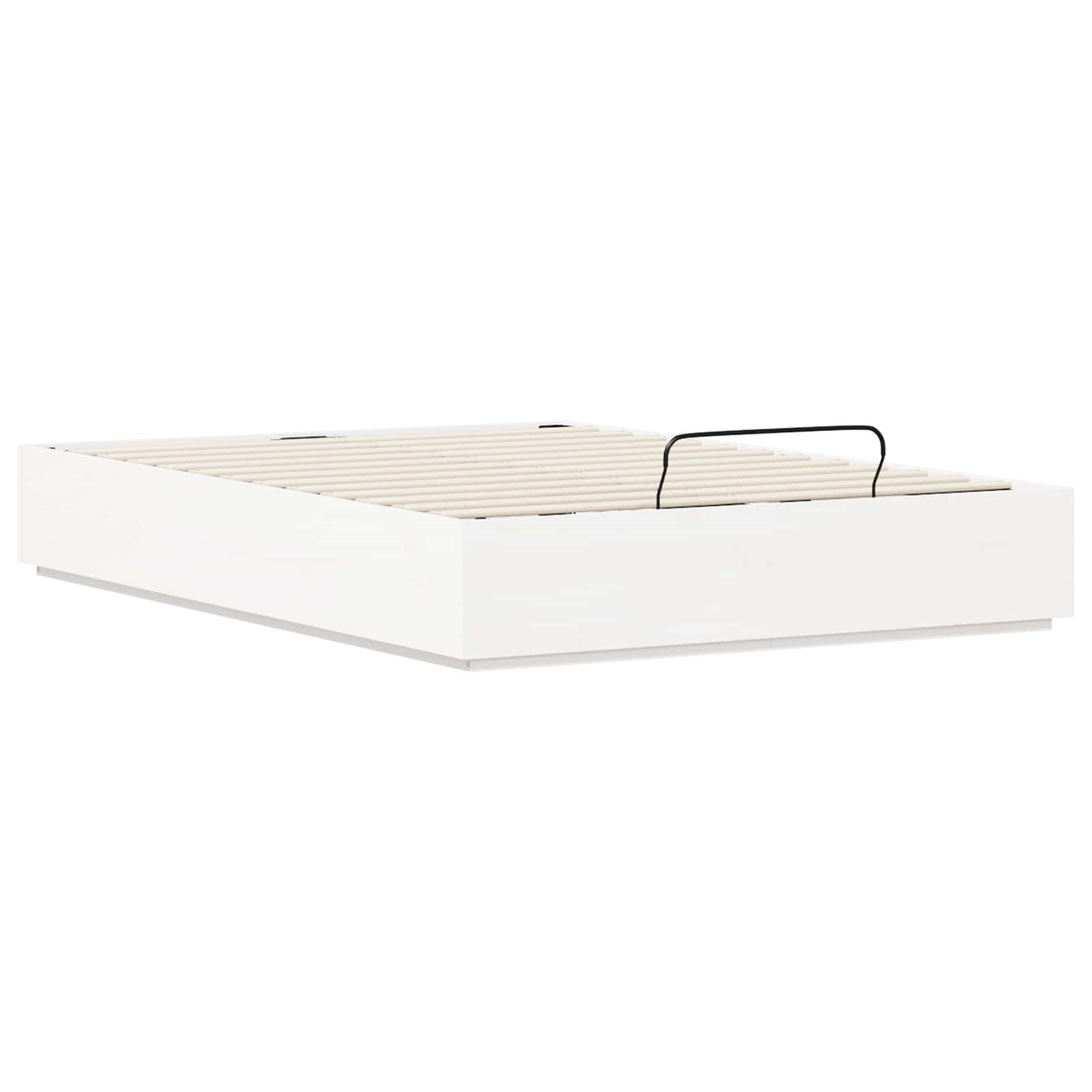 vidaXL Ottoman Bed Frame White 135 x 190 cm Solid Pine Wood