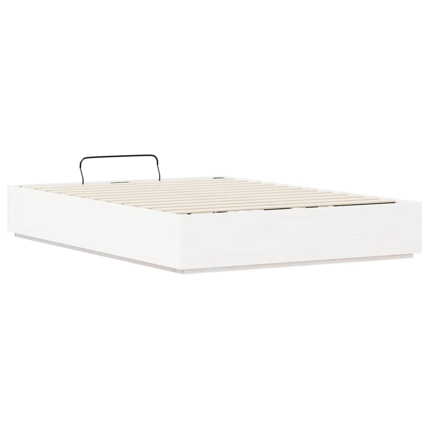 vidaXL Ottoman Bed Frame White 140 x 190 cm Solid Pine Wood