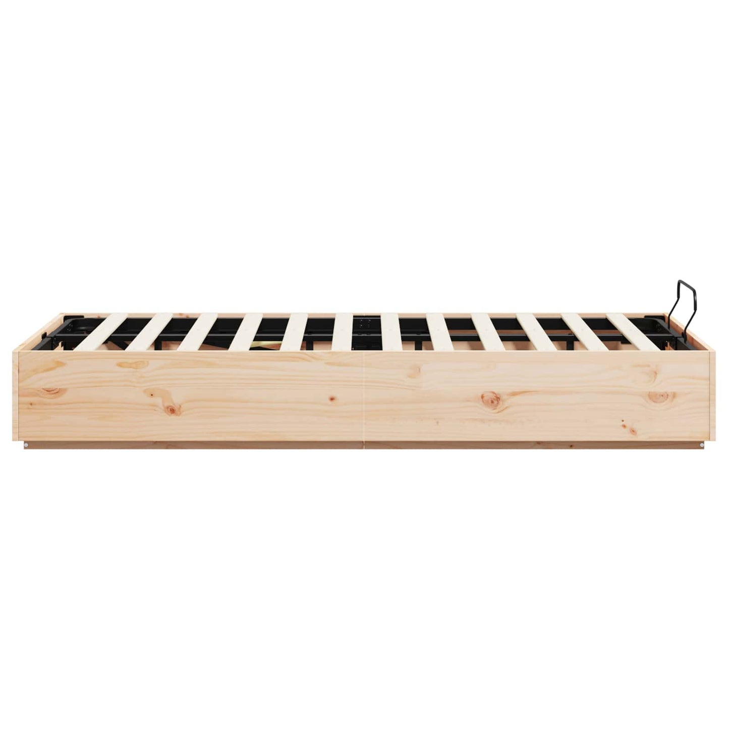 vidaXL Ottoman Bed Frame Natural 120 x 200 cm Solid Pine Wood