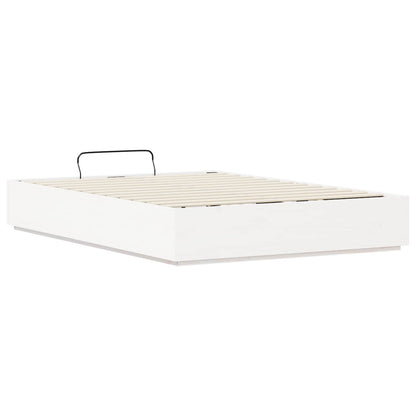 vidaXL Ottoman Bed Frame White 120 x 200 cm Solid Pine Wood