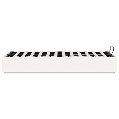vidaXL Ottoman Bed Frame White 120 x 200 cm Solid Pine Wood