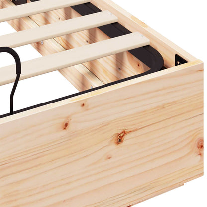 vidaXL Ottoman Bed Frame with Storage Natural 140 x 200 cm