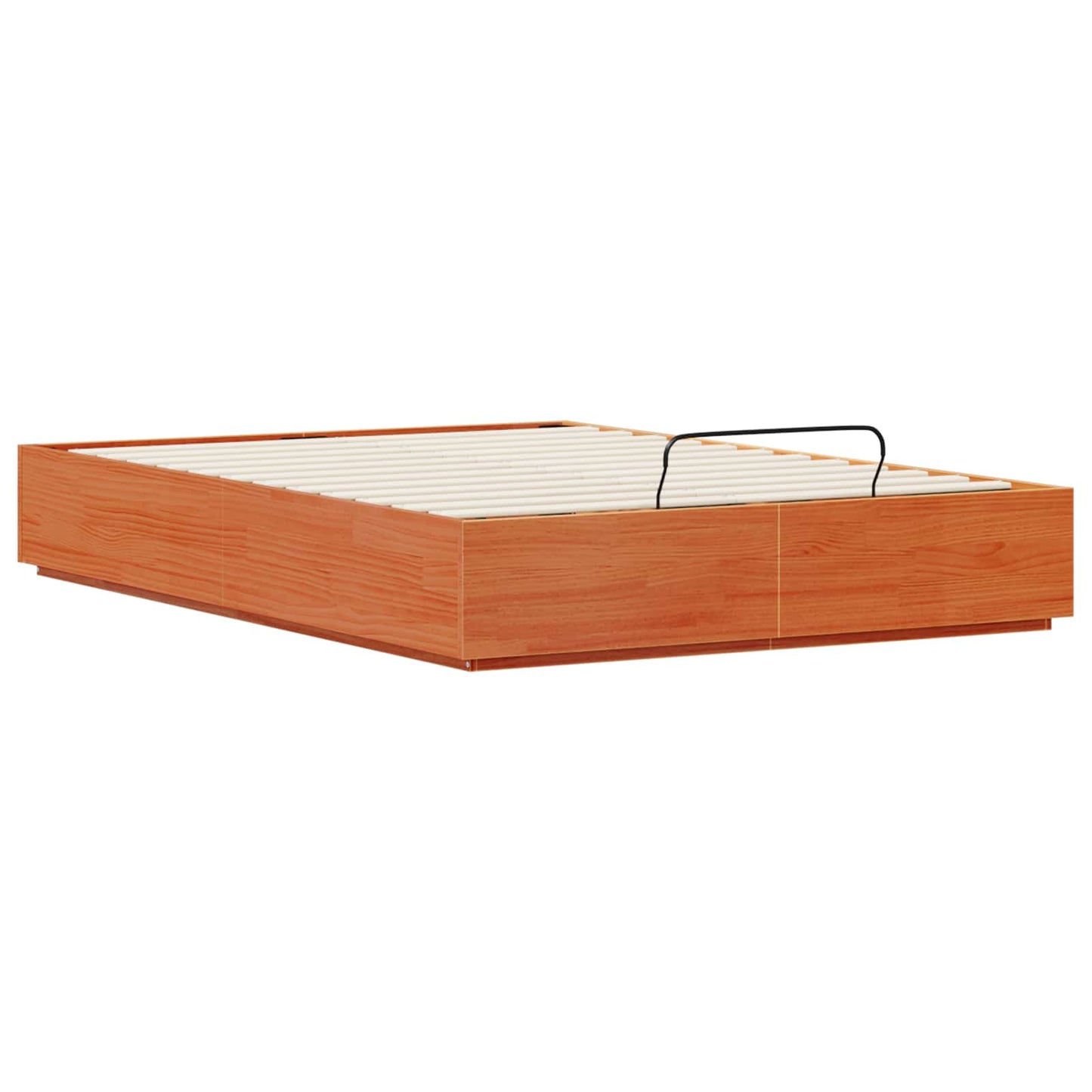 vidaXL Ottoman Bed Frame Wax Brown 140 x 200 cm Solid Pine Wood