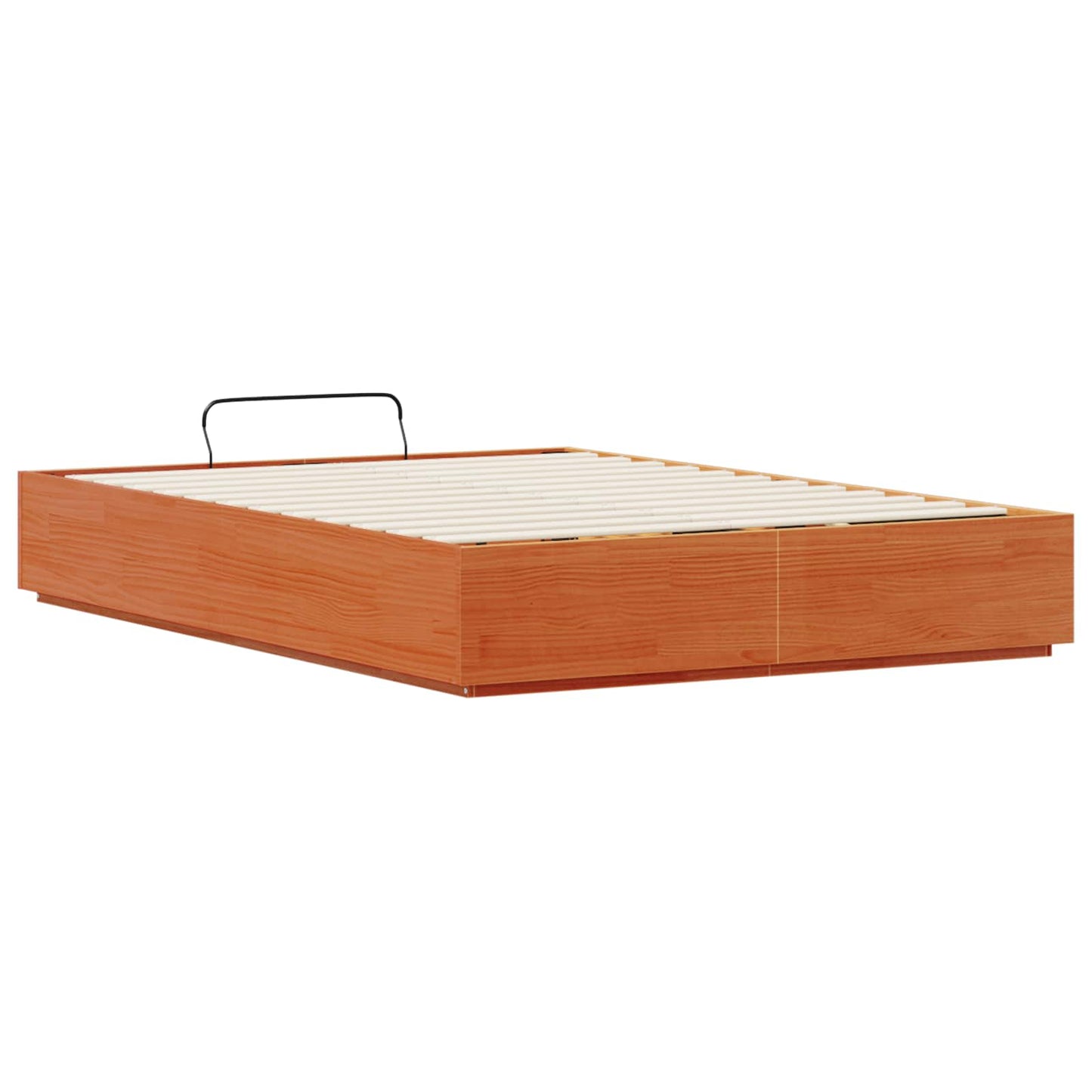 vidaXL Ottoman Bed Frame Wax Brown 140 x 200 cm Solid Pine Wood