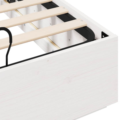 vidaXL Ottoman Bed Frame White 160 x 200 cm Solid Pine Wood