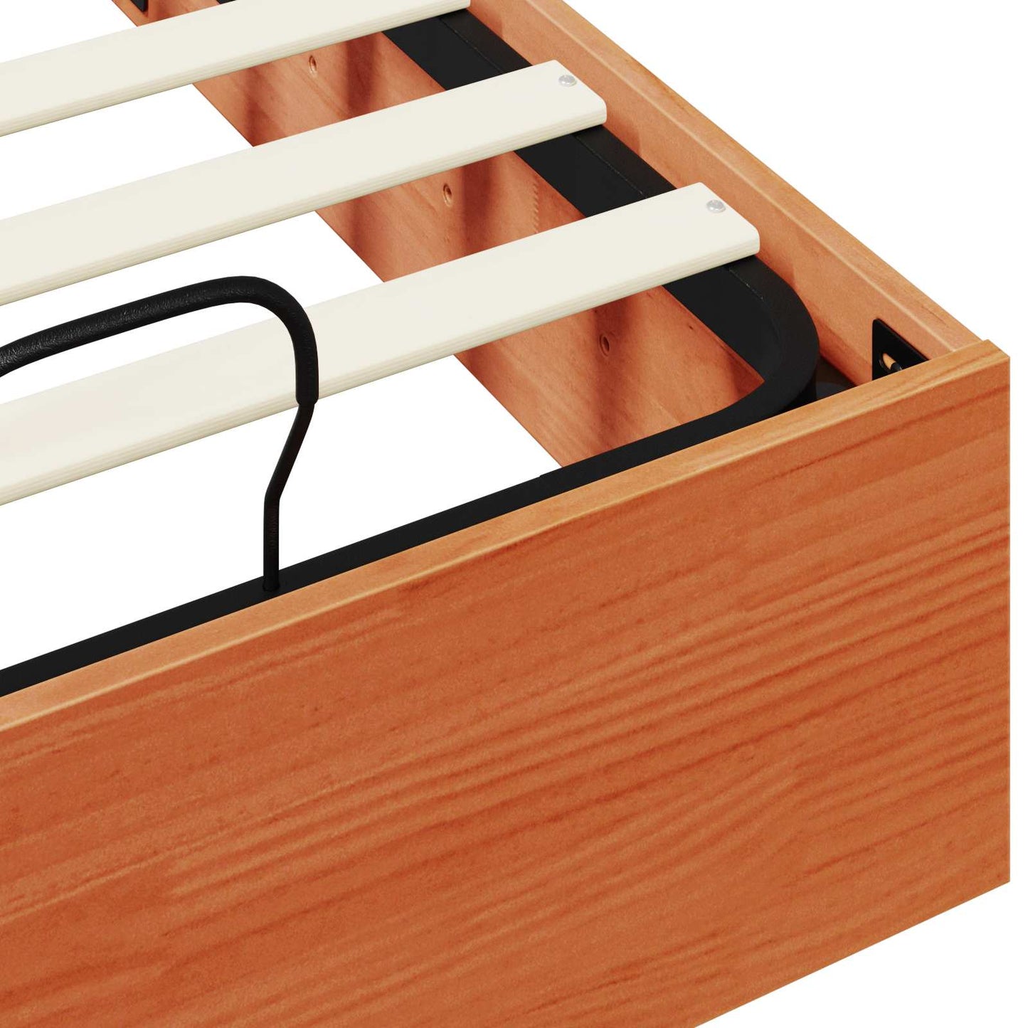 vidaXL Ottoman Bed Frame with Storage Wax Brown 75 x 190 cm