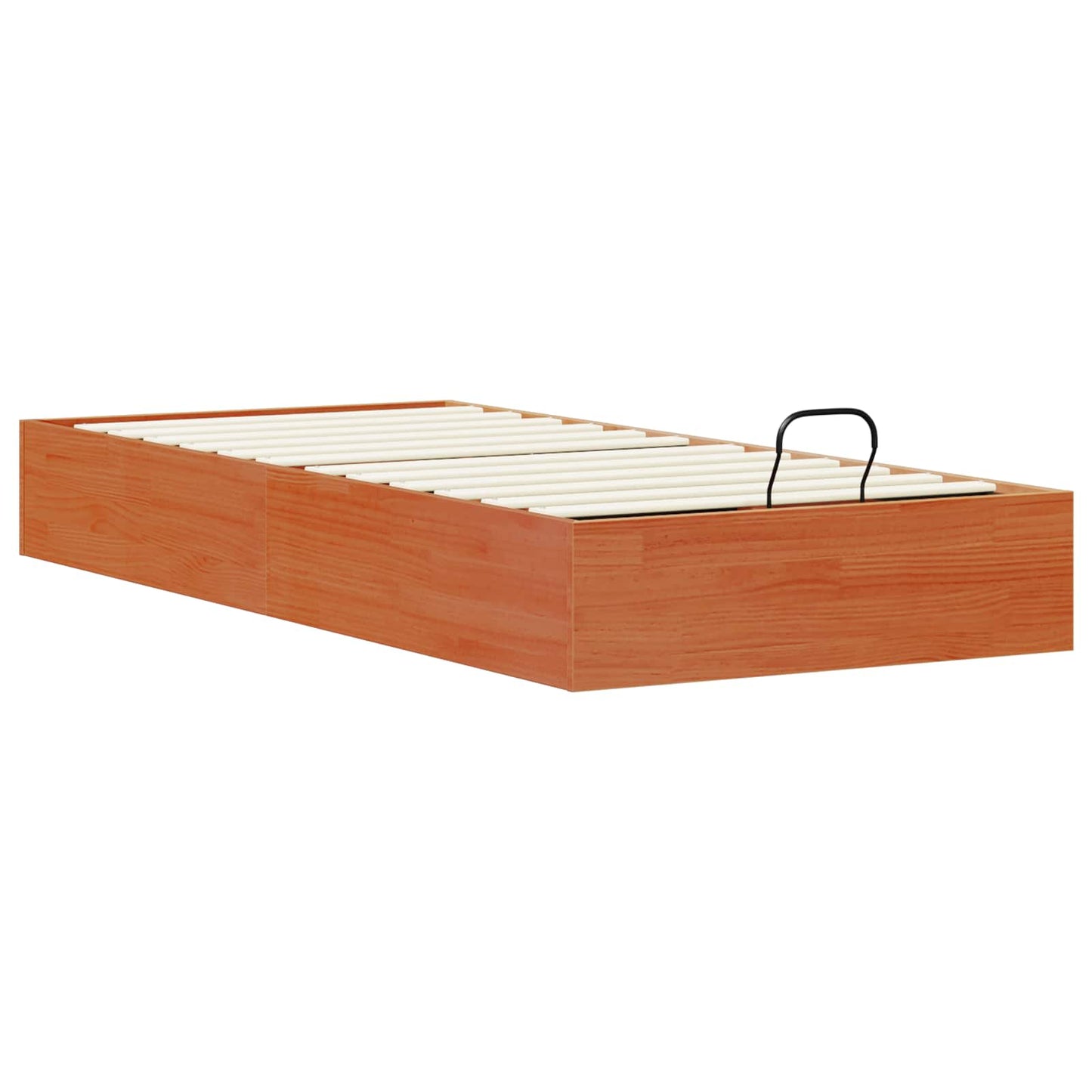 vidaXL Ottoman Bed Frame with Storage Wax Brown 75 x 190 cm