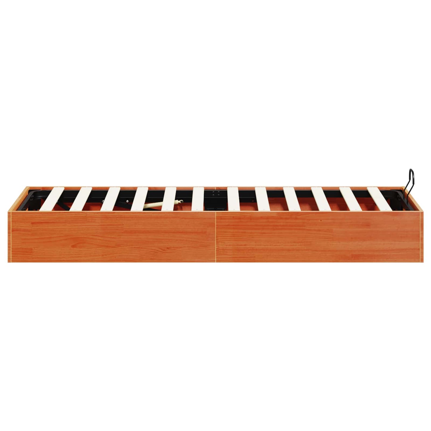 vidaXL Ottoman Bed Frame with Storage Wax Brown 75 x 190 cm