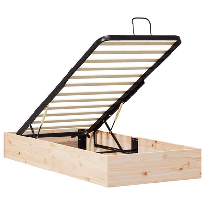 vidaXL Ottoman Bed Frame with Storage Natural 90 x 190 cm
