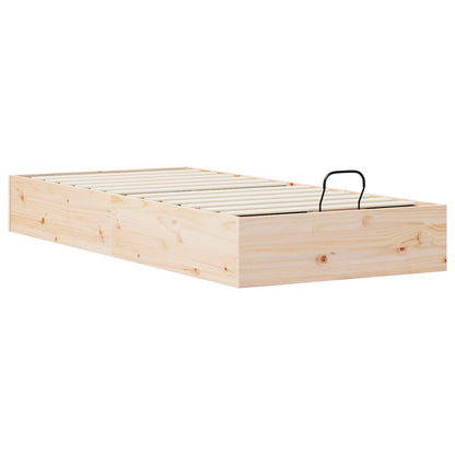 vidaXL Ottoman Bed Frame with Storage Natural 90 x 190 cm