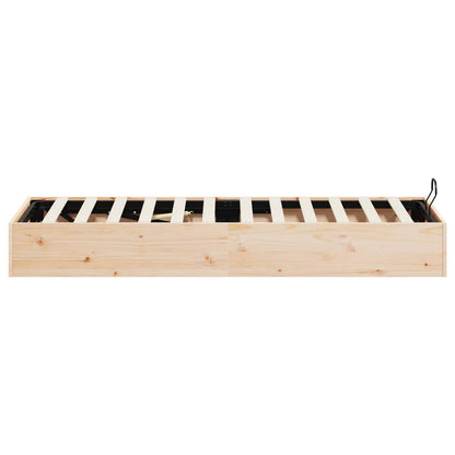 vidaXL Ottoman Bed Frame with Storage Natural 90 x 190 cm