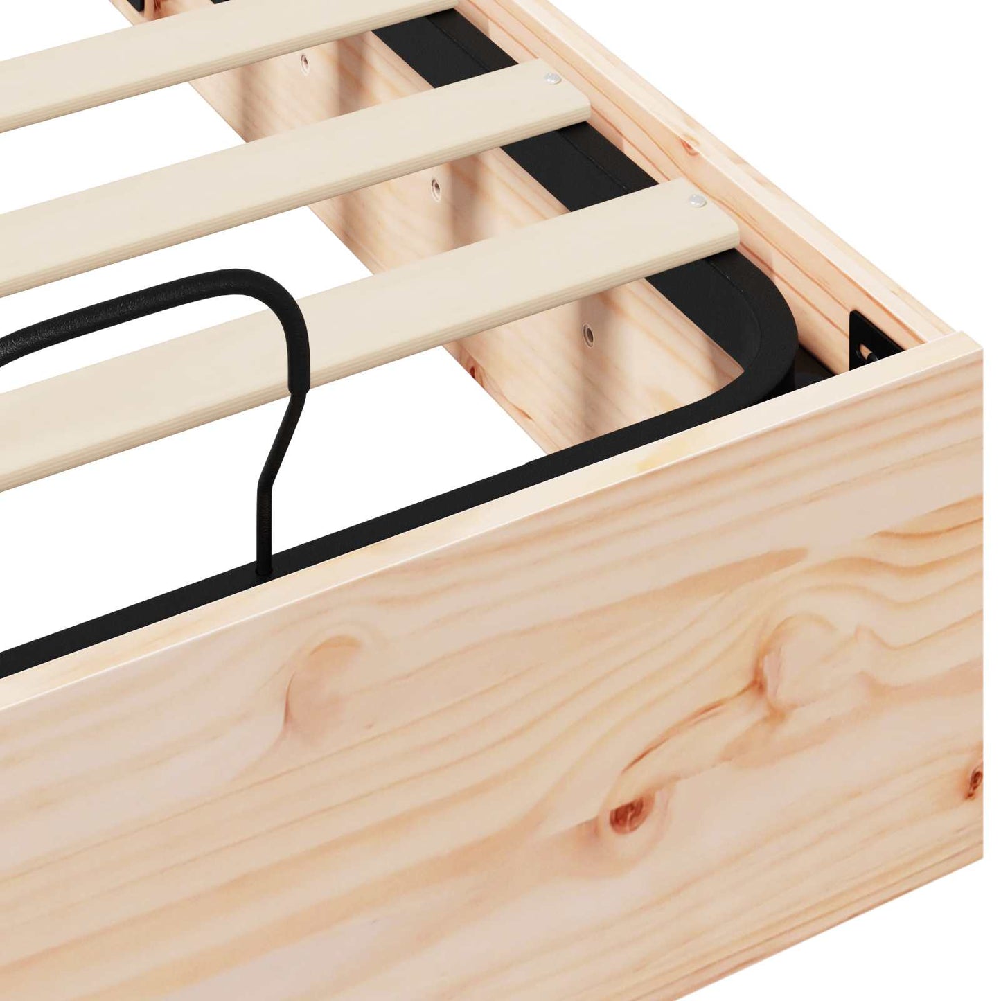 vidaXL Ottoman Bed Frame with Storage Natural 80 x 200 cm