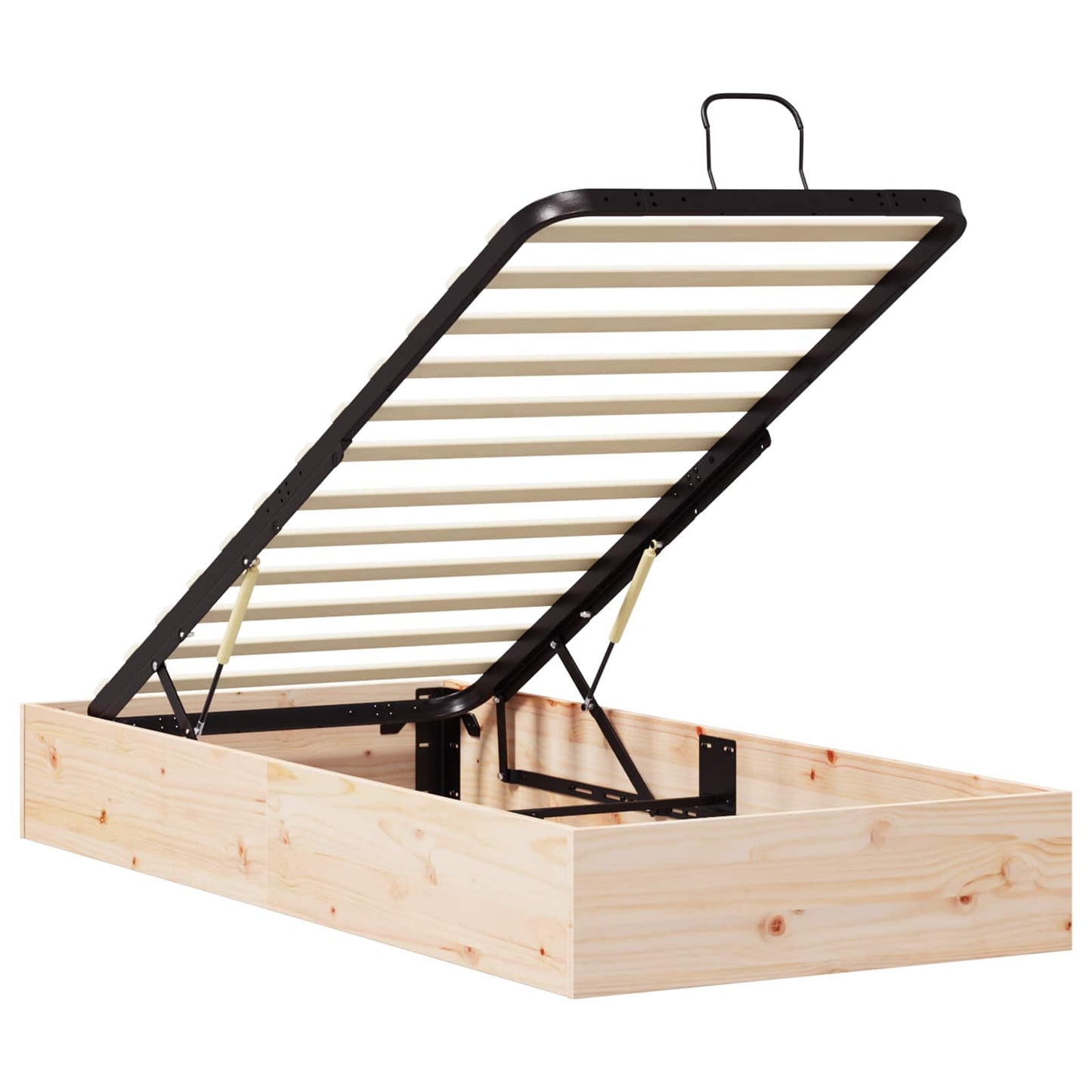 vidaXL Ottoman Bed Frame with Storage Natural 80 x 200 cm
