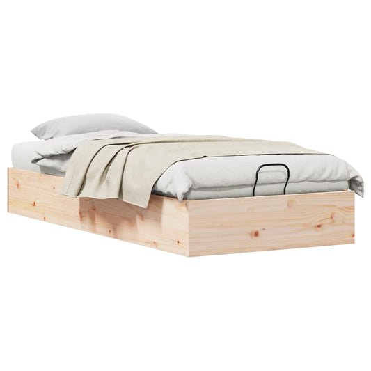 vidaXL Ottoman Bed Frame with Storage Natural 90 x 200 cm