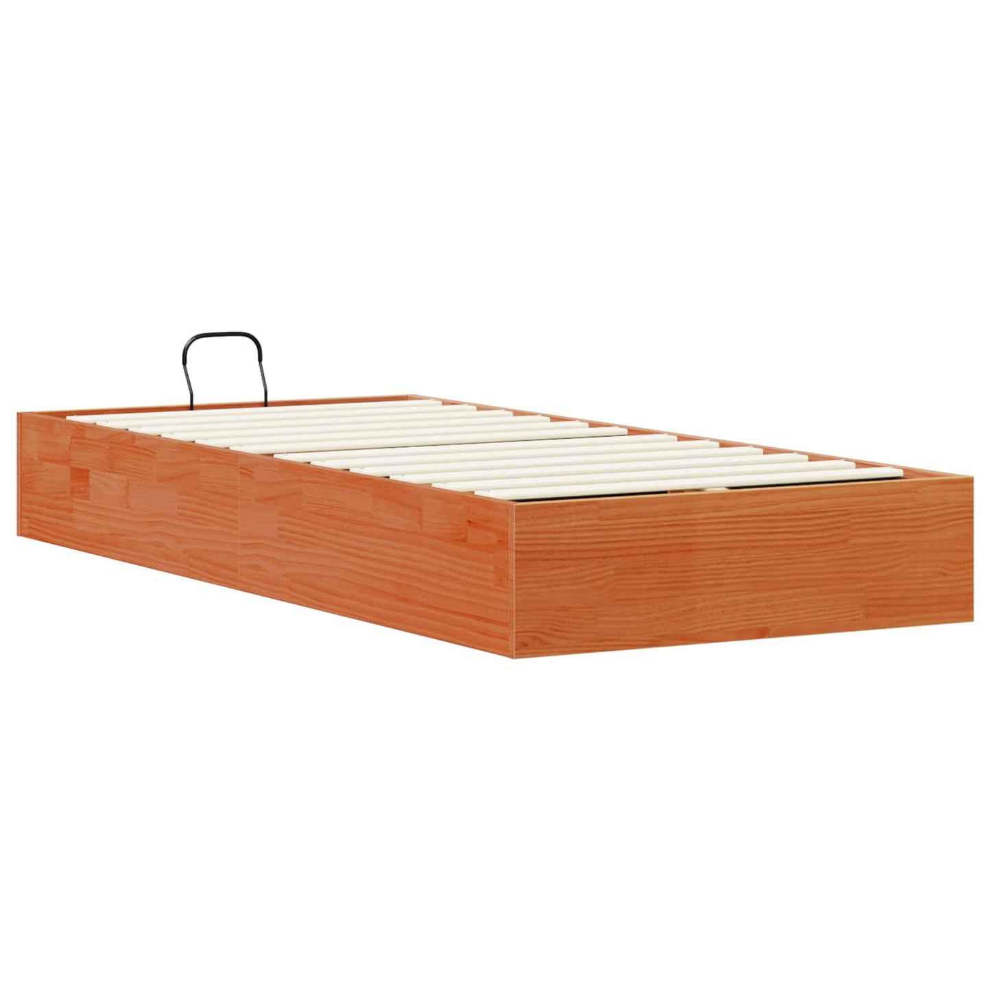 vidaXL Ottoman Bed Frame with Storage Wax Brown 90 x 200 cm