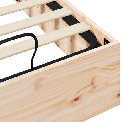 vidaXL Ottoman Bed Frame with Storage Natural 100 x 200 cm