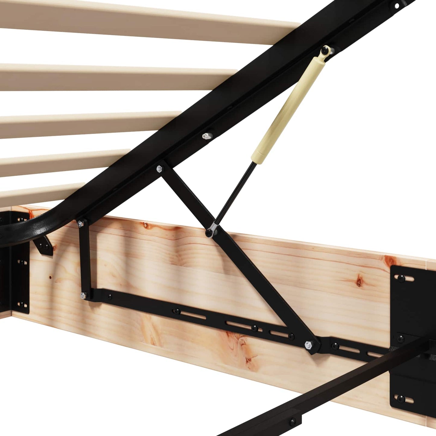 vidaXL Ottoman Bed Frame with Storage Natural 100 x 200 cm