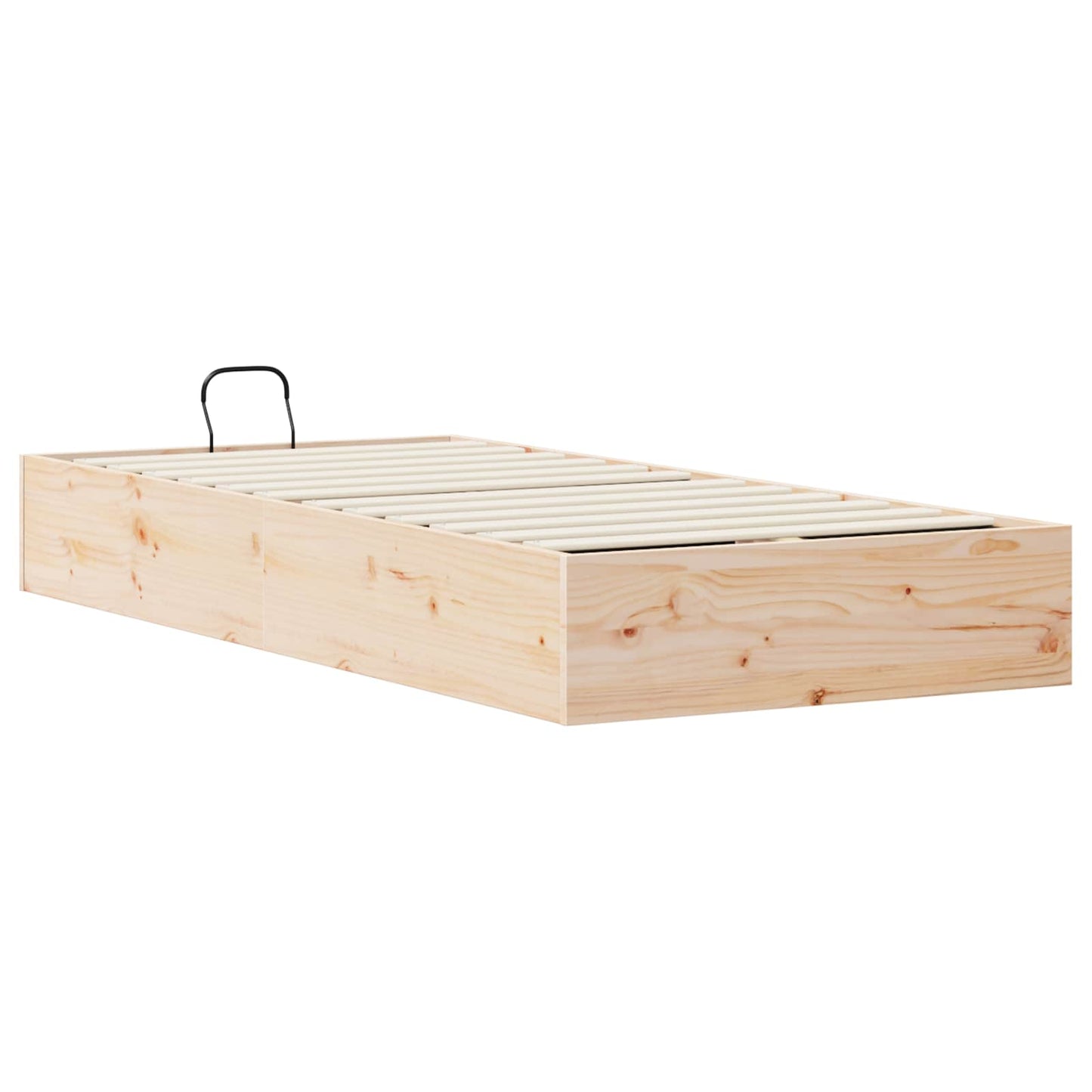 vidaXL Ottoman Bed Frame with Storage Natural 100 x 200 cm