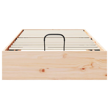 vidaXL Ottoman Bed Frame with Storage Natural 100 x 200 cm