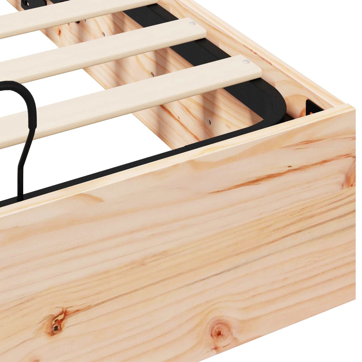 vidaXL Ottoman Bed Frame with Storage Natural 120 x 190 cm