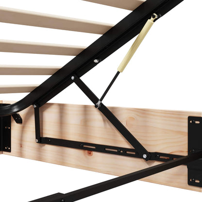 vidaXL Ottoman Bed Frame with Storage Natural 120 x 190 cm