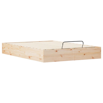 vidaXL Ottoman Bed Frame with Storage Natural 120 x 190 cm