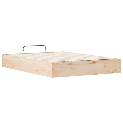 vidaXL Ottoman Bed Frame with Storage Natural 120 x 190 cm