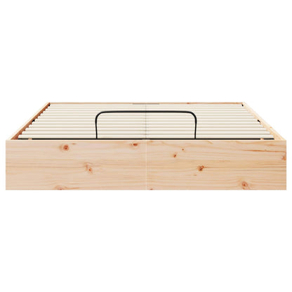 vidaXL Ottoman Bed Frame with Storage Natural 120 x 190 cm