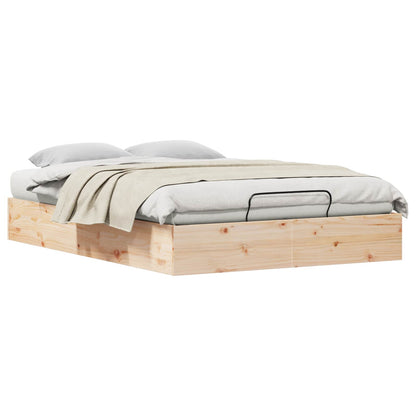 vidaXL Ottoman Bed Frame with Storage Natural 120 x 190 cm