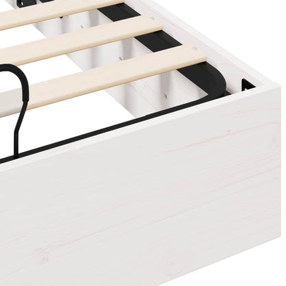 vidaXL Ottoman Bed Frame with Storage White 120 x 190 cm